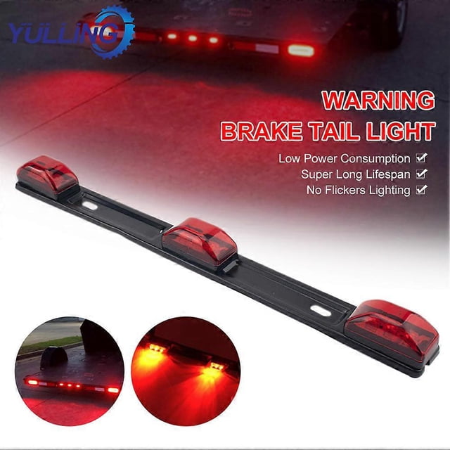 Clearance LED Light Bar 12V 9 LED Stainless Steel ID Marker Side Lights Led 3-Light LED Identification Lights for Truck Trailer