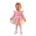 thumbnail image 4 of mgoYE Birthday Girl Outfit One Cupcake Embroidery Romper Dress First Birthday Outfit Girl, Long Sleeve Tulle Romper Dress with Bow Headband 12-18 Months, 4 of 5