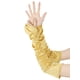 thumbnail image 5 of Guantes de satén largos hasta el codo sin dedos para mujer INSPIRE CHIC de los años 1920 con bucle para los dedos, talla única, dorado, 5 of 6