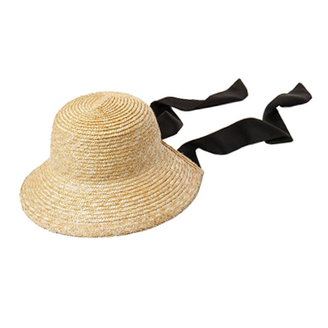 Niños Niñas Sombrero De Paja Verano Playa Sombrero De Cubo Gorras Para El Sol Correa Trasera Negra Sunnimix Sombrero de playa para niños