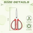 thumbnail image 2 of FACEGA 2Pcs Scissors All Purpose,Pp Handle 6.1" Fabric Scissors,Straight Handle Adult Scissors,Multcolor3, 2 of 7