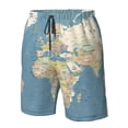 thumbnail image 5 of Disketp Men'S Swim Trunks Hawaiian Breathable Surf Beach Swimsuits Mesh Lining Beach Shorts With Pockets-World Map, 5 of 9