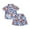 Blue, variant on LUOGENLI Boys Hawaii Outfit 2Pcs Set Summer Beach Button down Shirt Top and Shorts for Kids Long Outfits for Boys 4-5 Years