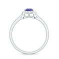 thumbnail image 2 of Rosec Jewels Natural Tanzanite Teardrop Engagement Ring with Halo - Tanzanite Diamond Ring for Women - Authentically Certified, 925 Sterling Silver, US 9.00, 2 of 9