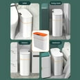 thumbnail image 4 of Tssuoun Smart Sensor Trash Can IPX5 Waterproof Automatic Induction Bathroom Garbage Bin Dustbin Rubbish Waste Bucket Living Room Orange White, 4 of 9