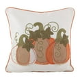 thumbnail image 1 of SARO LIFESTYLE Toile de Jute Citrouille Applique Design Poly Rempli Coussin, 18", Multi, 1 of 1