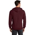thumbnail image 2 of Port & Company PC78ZH Mens Core Fleece Full-Zip Hooded Sweatshirt, Maroon - Medium, 2 of 2