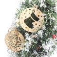 thumbnail image 4 of 12 unids/caja Vintage hueco Navidad colgantes de madera adorno de árbol de Navidad DIY artesanía de madera regalo para niños para el hogar decoraciones de fiesta de Navidad, 4 of 4