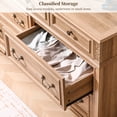 thumbnail image 3 of FIAKOA Bedroom Dresser and Nightstand set，Wood Furniture Set for Bedroom with Spacious Storage，3pc，Nature, 3 of 8