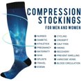 thumbnail image 4 of FREEAMG Beautiful Lighthouse Compression Socks Women Men Knee High Stockings for Sports,Running,Travel 1Pair, 4 of 7