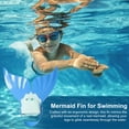 thumbnail image 3 of Sioweci Mermaid Fin Swim Practice Mermaid Fin Adjustable Mermaid Tail Swimsuits Swim Training Aid Lightweight Kids Swim Gear Blue, 3 of 13