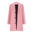 thumbnail image 4 of Breezora Girls Spring Coat Mid Length Trendy Fleece Lined Top Comfortable Wind Resistant Outerwear for School 150 Size Pink, 4 of 6