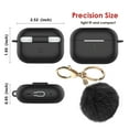 thumbnail image 5 of for Airpods Pro 2 Case, Silicone Protective Covers Skin Come with Keychain+Fur Ball Compatible with Apple AirPods Pro 2nd Generation 2022 (Black), 5 of 9