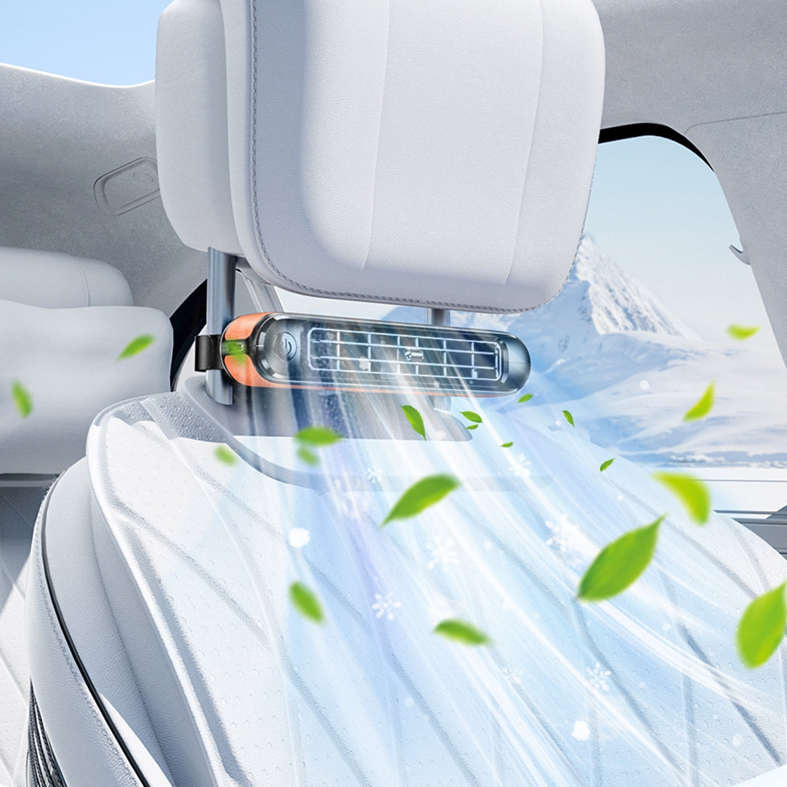 SPOORYYO Portable Car Fan For Backseat USB Powered Car Seat Fan Cooling Air Fan For Car Vehicle Fan For Back Seat Car Back Seat Cooling Fan Car USB Fan For Rear Seat
