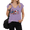 1-Purple, variant on Women's Feeling Lucky Graphic V-Neck Short Sleeve T-Shirt White Dice Cards Retro Casino Top