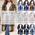 thumbnail image 4 of Busydd Long Plaid Trench Coat Women Fashion Long Sleeve Zip Up Fall Jackets Casual Hooded Drawstring Outerwear Jacket with Pockets, 4 of 10