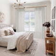 thumbnail image 2 of Lapalife Pinch Pleated Sheer Curtains 84 inches Long 2 Panels Set, Linen Pattern Light Filtering Sheer Curtain for Living Room Bedroom with Hooks and Rings, Light Gray, 40"x 84", 2 of 9