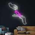 thumbnail image 3 of Handmadetneonsign Flower Roll Joint Hand Led Sign, Floral Roll Joint Hands Led Light, 3 of 5