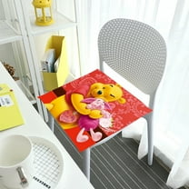 Winnie The Pooh Cartoon Soft Square Chair Cushion, Non-slip Foam Cushion with Ties, Garden Patio Home Kitchen Office Seat Cushion