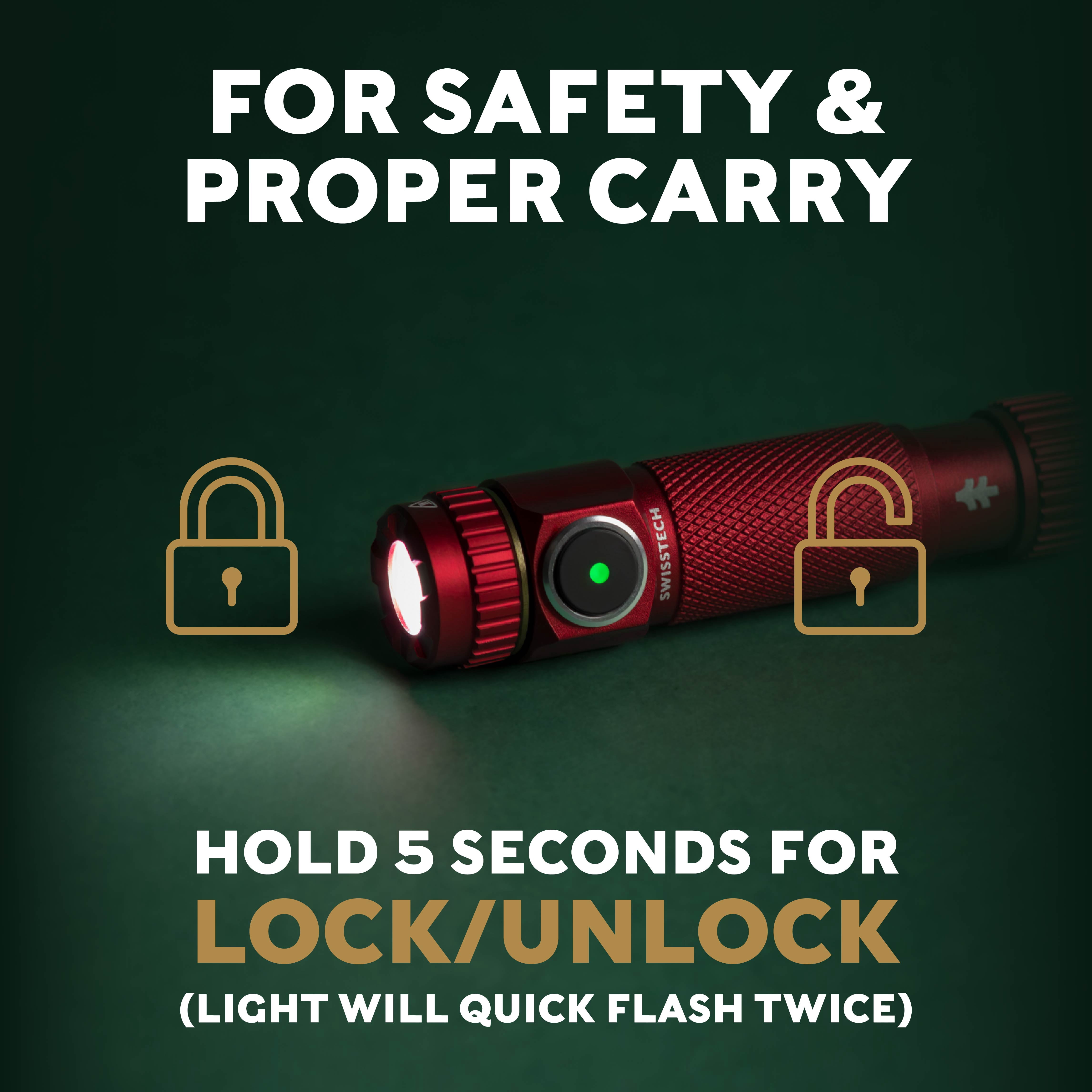 Swiss Tech Schlussel 400 Lumens Mini Rechargeable Keychain Flashlight, Red, Limited Edition