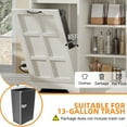 thumbnail image 3 of Craftian Tilt Out Trash Cabinet for 13-gal Trash Bin, Kitchen Storage Cabinet with Doors & Shelves, White, 3 of 8