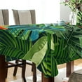 thumbnail image 3 of Tropical Palm Leaves Rectangle Tablecloth, Dust Proof Anti Wrinkle Wipeable Table Cloth Tabletop foration of Dinner Kitchen Wedding Holiday Party 60"x120" Decor Gift, 3 of 7