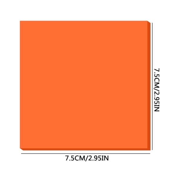 VerPetridure Transparent Sticky Notes Waterproof Translucent Colored Notepad 3 X 3 Inches - 50 Sheets/Pad Orange