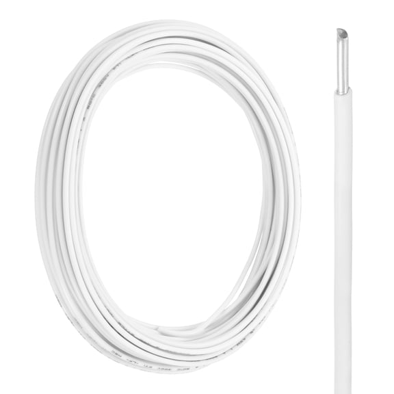 Uxcell 14 Gauge Hook Up Wire 25FT 300V Tinned Copper Electrical Wire, White