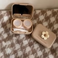 thumbnail image 4 of Tekalobr 2 Pack Mini Contact Lens Cases, Portable Contacts Lens Box Travel Kit with Mirror, Tweezers, Remover Tool Stick, Cute Flower Eye Contact Case Container Holder Storage Box for Daily Outdoor, 4 of 7