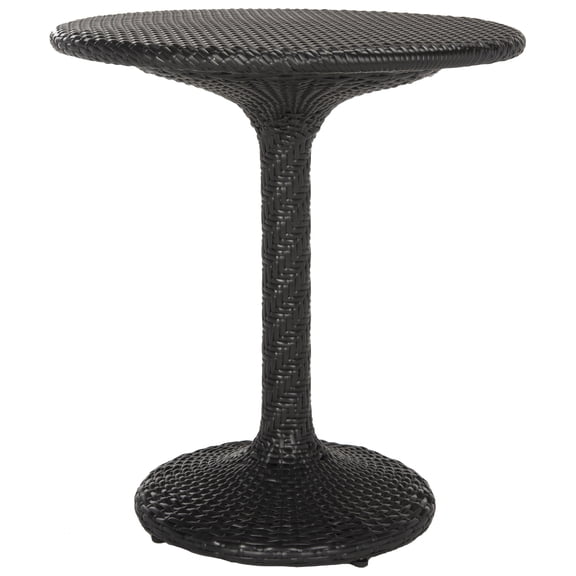 Safavieh Bilson Outdoor Patio Rattan Bistro Table - Black