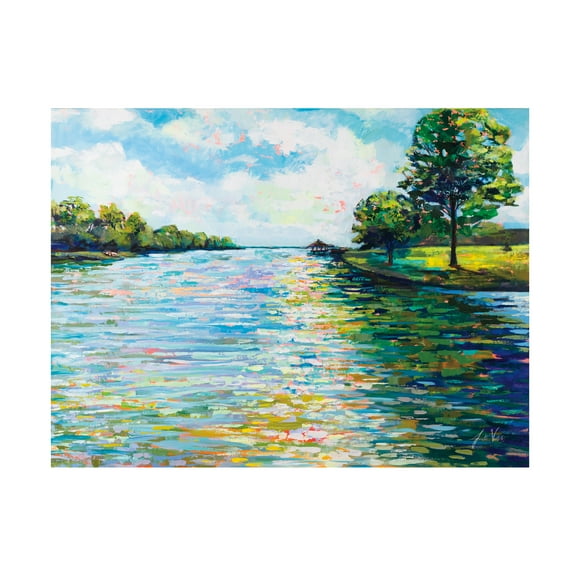 Jeanette Vertentes 'Lake View' Canvas Art