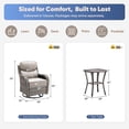 thumbnail image 2 of Giantfurnni Patio Furniture Sets 3 Piece Wicker Weatherproof Outdoor Conversation Sets with 2 Swivel Gliders and Side Table, Grey/Beige, 2 of 12