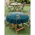 thumbnail image 3 of Outdoor Tablecloth with Umbrella Hole and Zipper, Blue Ombre Round Table Cloth 54 Inch Waterproof Tablecloth, Contemporary Gradient Abstract Art Picnic Table Cover for Patio Camping, 3 of 7