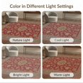 thumbnail image 5 of ODIKA 9'x12' Red Blue Rich and Floral Elegance Washable Area Rug Intricate Persian-Inspired Design with Classic for Master Suite, California King, Under Bed, Non-Shedding, Easy Care, 5 of 5