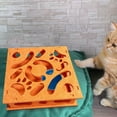 thumbnail image 6 of Cat Scratch Puzzle Enrichment Box, Puzzle Felt Maze Box Cat Toys for Indoor Cats Self Play, Interactive Nail File Scratch with 3 Bell Balls, Stimulate Kittern Energy and Instincts, 6 of 6