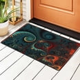 thumbnail image 2 of XMXY Green Mysterious Spiral Fractal Area Rugs Doormat Outdoor Entrance, Facecloth Non-slip Floor Mat Rug for Living Room Kitchen Sink Area Indoor,36"x24", 2 of 9