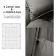 thumbnail image 3 of Royoliving Premium Heavyweight Feathers Down Comforter 100% Cotton Cover Charcoal Grey Winter Down Proof Thickened Cal-king Size Duvet Insert with Corner Tabs (108x98, 77 Oz), 3 of 5