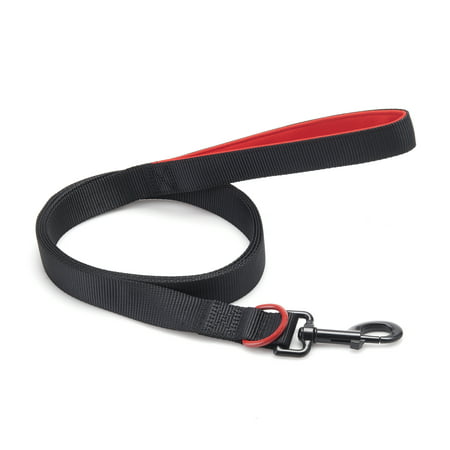 Vibrant Life Pull Control Dog Leash, Black & Red, Large,