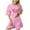 Pink, variant on Wang6 Pajamas Sets for Womens with Shorts Soft 2 Pieces Short Sleeve Crew Neck Shirts Shorts Graphic Pjs Loungewear Sets Sleepwear Set Dark Blue XL