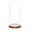 Walnut Veneer Base, variant on Plymor 5.5" x 13" Glass Display Dome Cloche (Walnut Veneer Base)