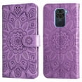 thumbnail image 1 of Funda tipo cartera GANGXUN para Xiaomi Redmi Note 9 4G , diseño girasol, cuero PU, soporte, cierre magnético, tarjetero, 1 of 5