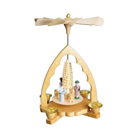 Alexander Taron 7.5" Richard Glaesser Nativity Scene Christmas Pyramid Candle Holder