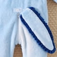 thumbnail image 7 of CUZIBR Baby Halloween For Boys Girls Fuzzy Onesie Animal Romper Jumpsuit Hooded Zip Up Long Sleeve Funny Dress-up Party Clothes,Light Blue,3-6 Months, 7 of 7