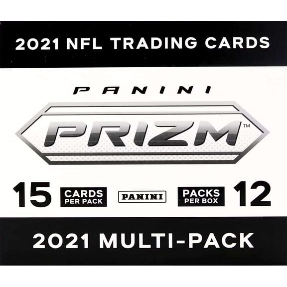NFL 2021 Prizm Football Trading Card Cello Box (12 Packs)
