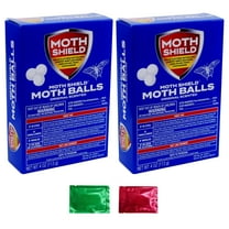 Moth Shield Old Fashioned Original Moth Balls, Scented White Mothballs Kills Clothes Moth, Carpet Beetles, Closet Clothes Protector, No Clinging Odor 4 oz 2 Pack with 2 Snoep in Beperkte Oplage