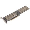 thumbnail image 2 of Tarjeta adaptadora PCI‑E X16 Tarjeta convertidora de expansión de 4 discos con chasis en blanco Destornillador para dispositivo SSD M.2 PCI‑E, 2 of 8