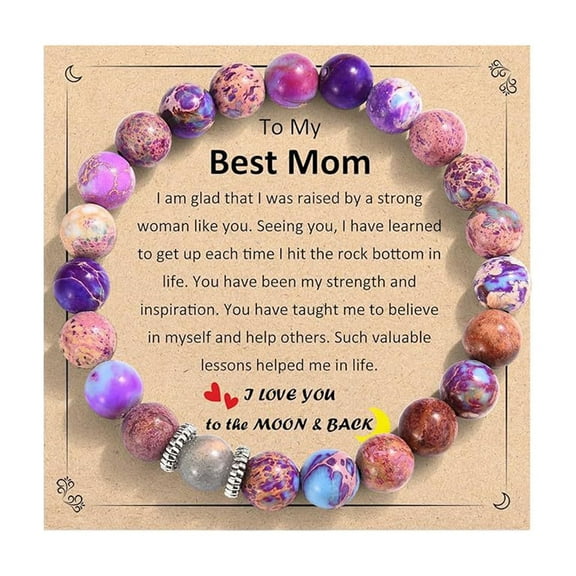 Nmdmisc Mothers Day Gifts for Mom from Daughter Son,Unique Birthday Christmas Valentines Easter Presents for Best Mom,Natural Gemstone Beads Bracelets Gifts for Mama Women