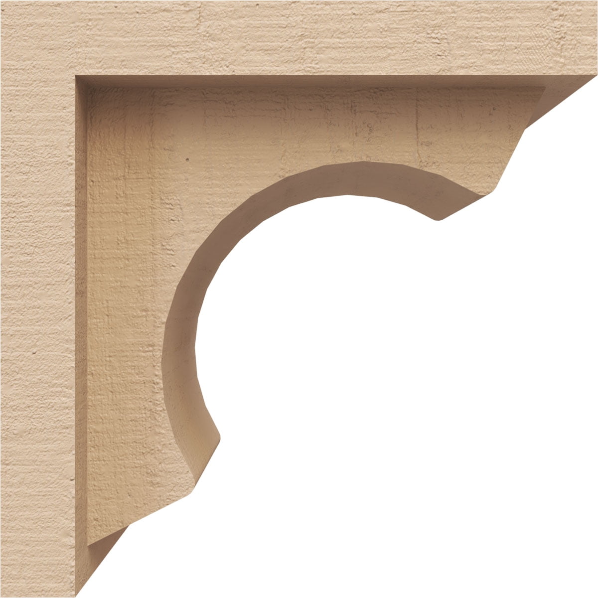 4"W x 4"D x 4"H Wide Emerson Rough Cedar Woodgrain TimberThane Corbel, Primed Tan