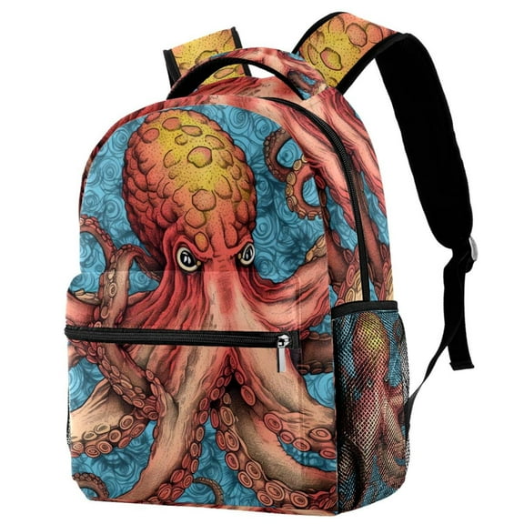 Lightweight Backpack Octopus School Bag Travel Laptop Daypack for Men Women Casual Rucksack