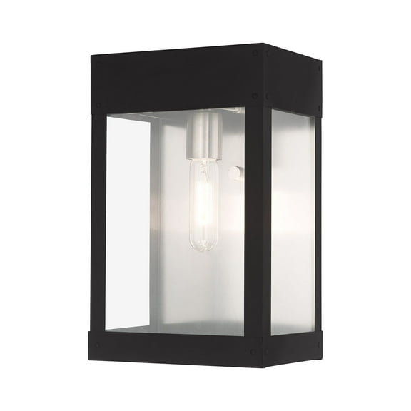 Livex Lighting - Barrett - 1 Light Outdoor Wall Lantern In Transitional Style-13